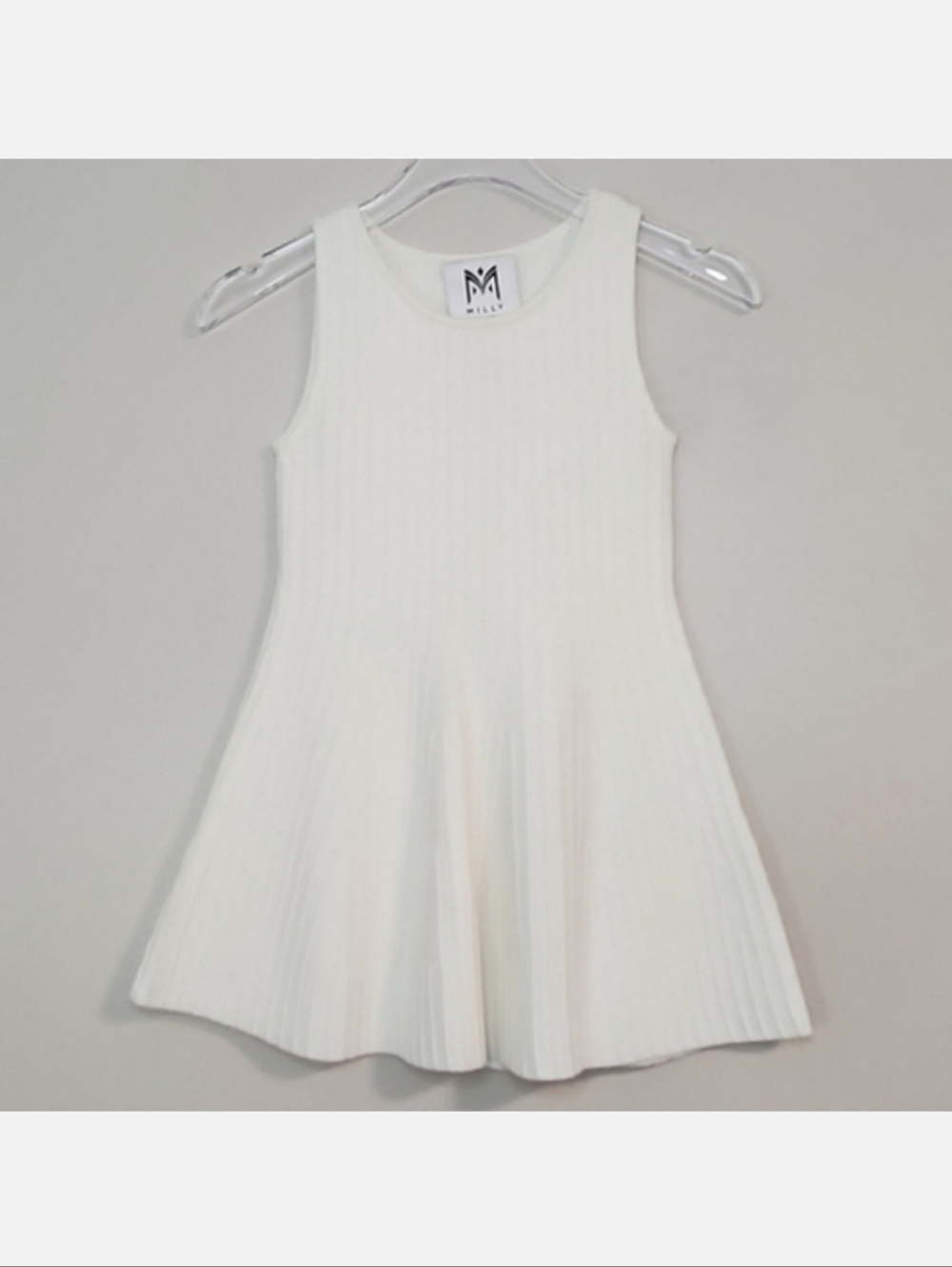 Milly Minis Creamy White Fit & Flare Dress, Size 2 ~ NWT